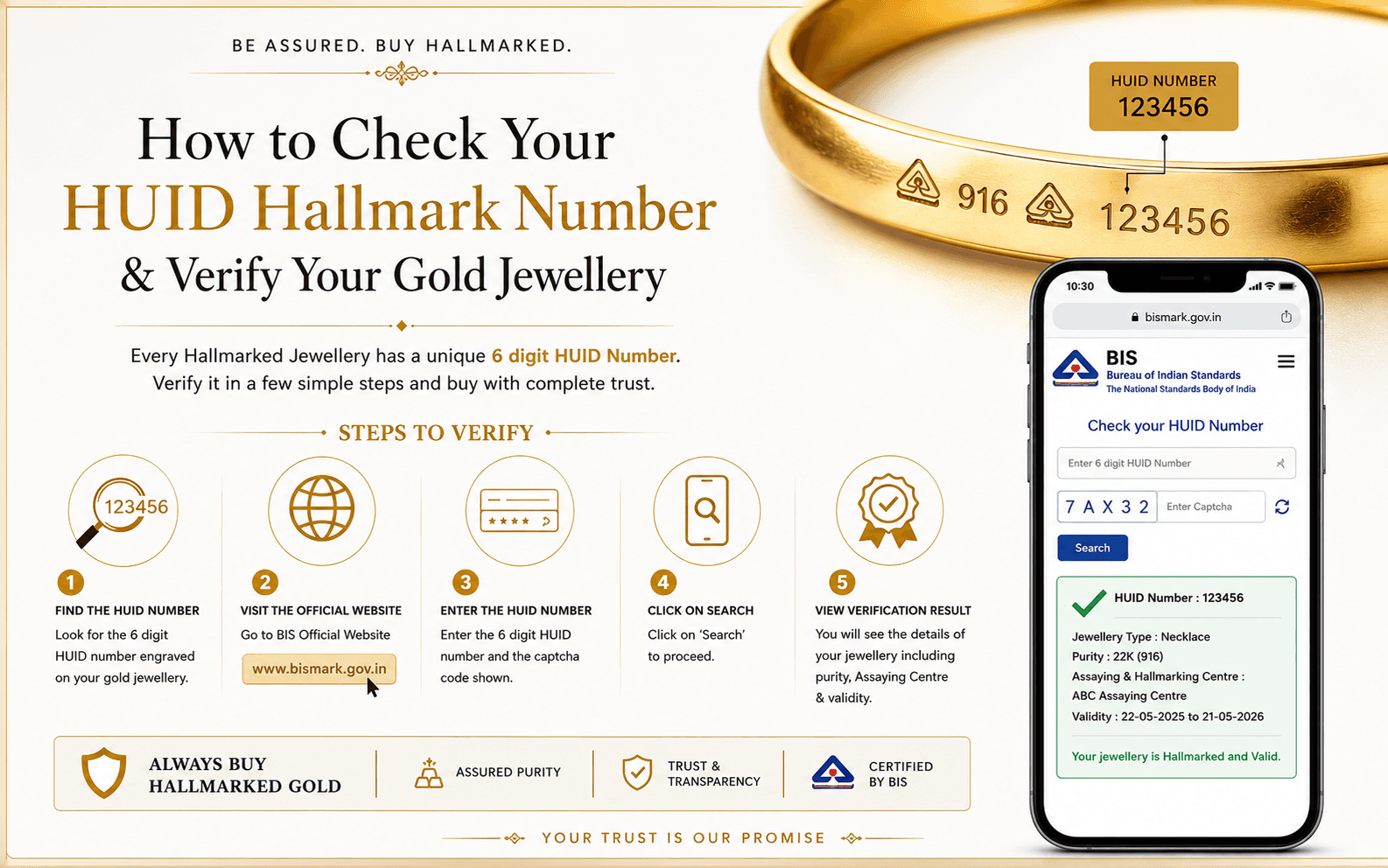 How to Check a HUID Hallmark Number and Verify Your Gold Jewellery